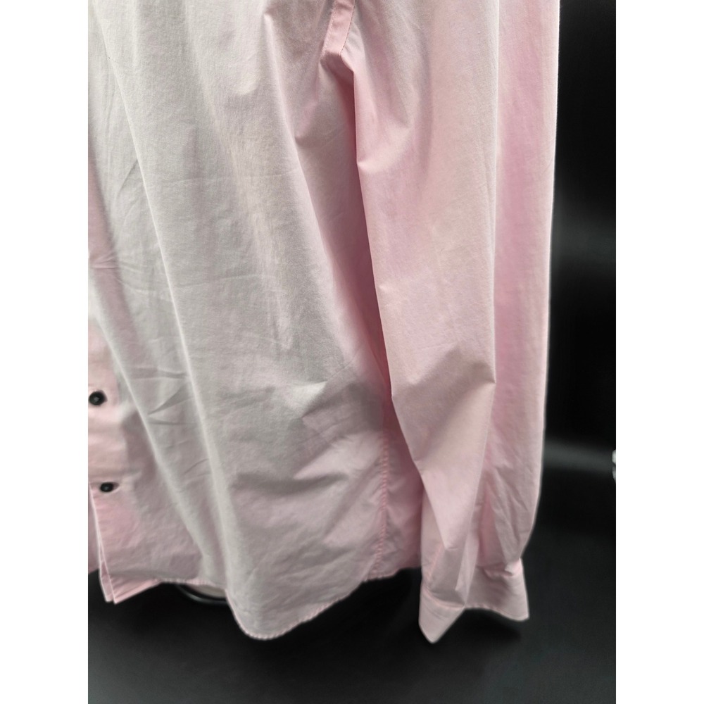 Express 1MX Men's Modern Fit Stretch Pink Long Sleeve Button Up Shirt - Picture 9 of 16